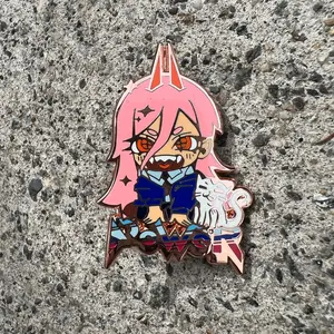 Power Chainsaw Man Enamel Rose Gold Pin