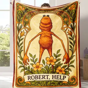 Sale Marcus The Worm Fleece Flannel Blanket, A warm nap blanket Funny Rigatoni Pasta Meme Blanket for Couch Bed or Dorm, Cozy Worm Bedroom Decor for Gamers & Meme Fans,,Adults Kids Holiday Birthday Xmas Christmas Party