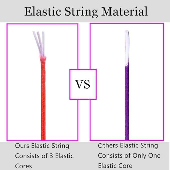 1mm Stretchy Bracelet String Strong Rainbow Elastic Cord for Jewelry Making Beading Necklaces & DIY Crafts Durable Elastic Thread for Handmade Accessories