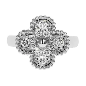 Pre-owned Van Cleef & Arpels Vintage Alhambra Ring Size 51