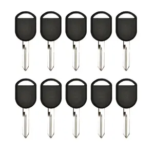 Automotive Transponder Key with 4D63 Chip - H84-PT, Cars Accessories for 2000-2012 Ford Lincoln Mercury Mazda Vehicle Security Locks (10 Pack)