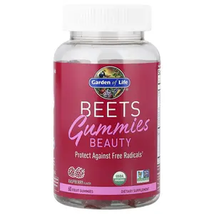 Garden of Life Beets Gummies Beauty, Raspberry, 60 Fruit Gummies