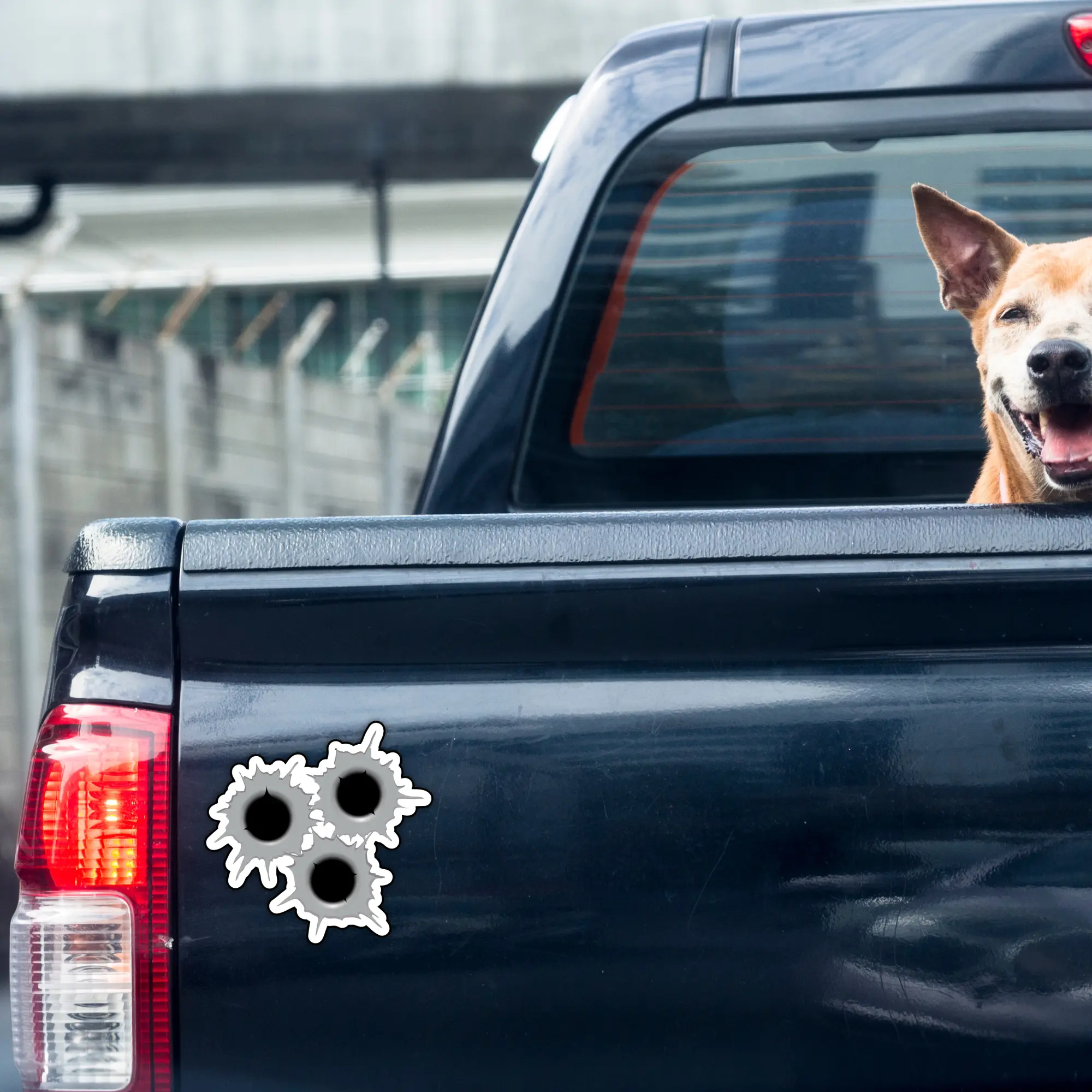 3 Bullet Holes Gunshot Sticker Car Decal - Waterproof, UV Resistant Vinyl Sticker