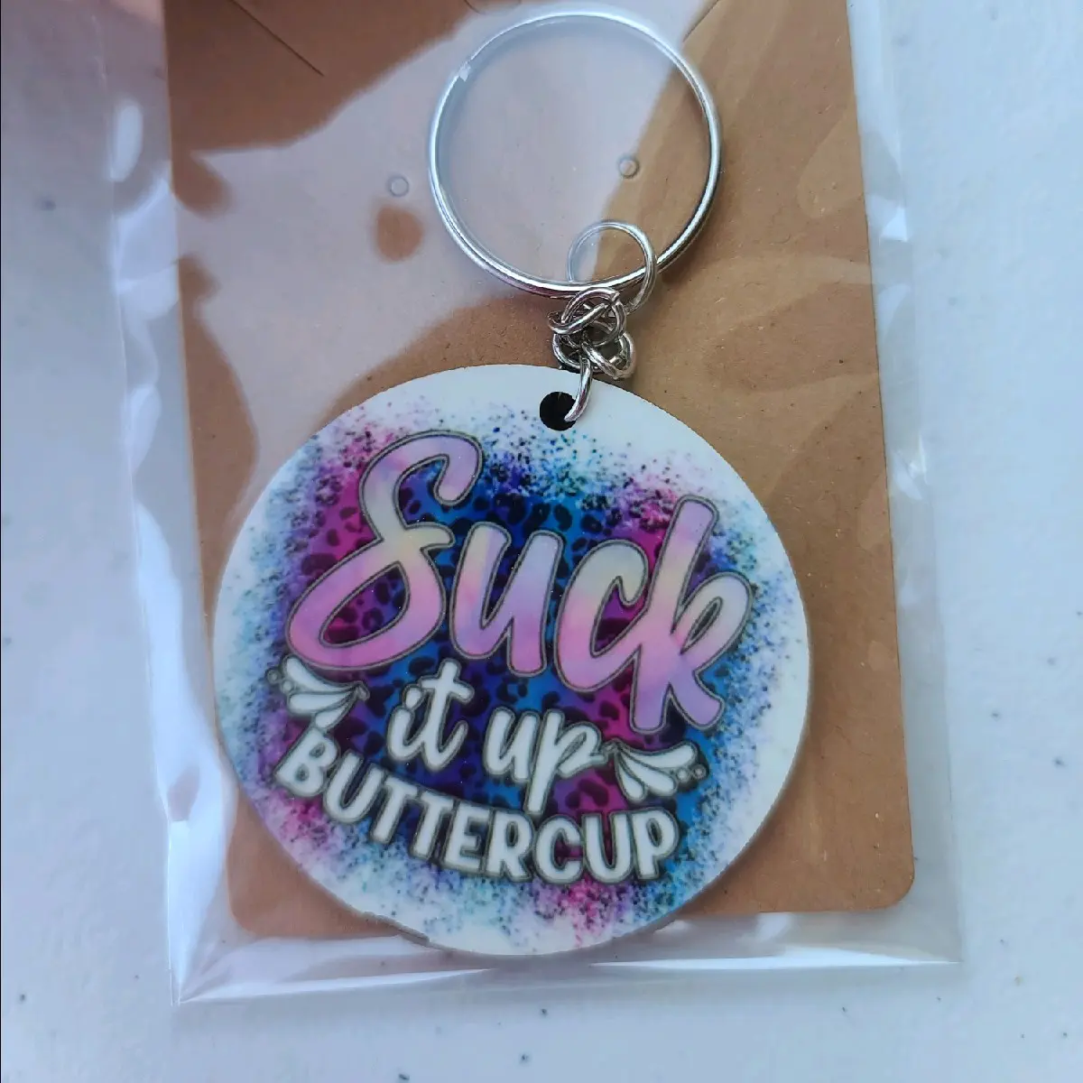 Suck It Up Buttercup Keychain