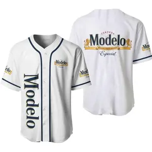 Modelo Especial Beer Inspired Jersey for Sports Fans, Comfortable Wear, Perfect Gift for Him, Customizable Baseball Jersey