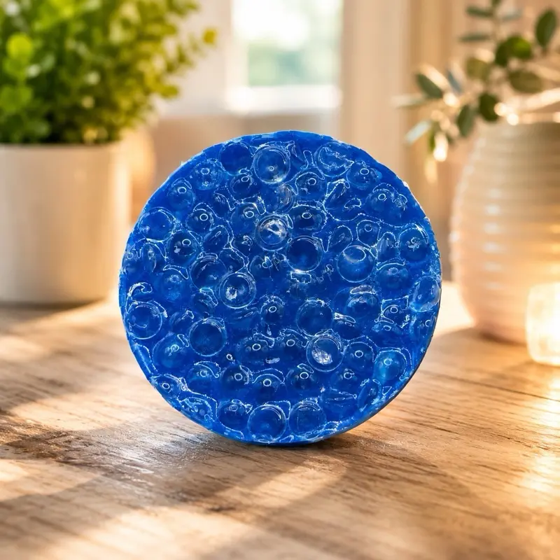 Sky Blue Mini Crystal Discs Remeltable Picky Pad with Reusable Tray for Anxiety ADHD Skin Picking Soft Soothing Texture Microwavable Unisex Fidget Fun ASMR Lovers Squishy fidgit toys