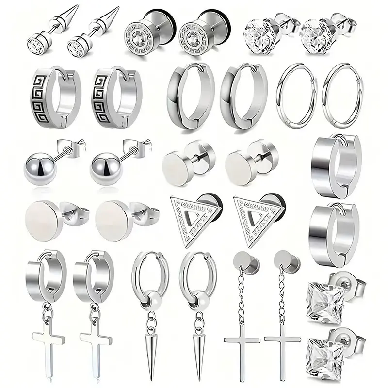 15 pairs of steel colored sets   K