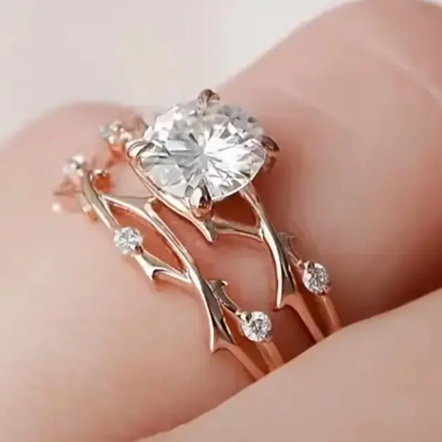 3ct Moissanite Bridal Set