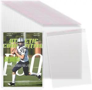 80 Pcs Magazine Protectors for Collectors Clear Plastic Magazine Sleeves 9.25 X 11.42 Inch Comic Book Size Cellophane Bags Resealable Protective Storage Display for Guides Documents Photos Feifeiya