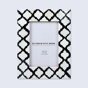 Photo Frames Moroccan Pattern Black - 4x6