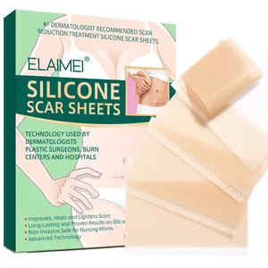 Elaimei Silicone Scar Care Patches – Pack of 4 Breathable & Flexible Silicone Sheets for Scar Care Helps Improve the Appearance of Scars