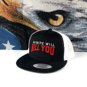My Girlfriend Will Kill You Trucker Hat | FunnyStatement Snapback | Unisex Vintage CaplUnisex Mesh Cap