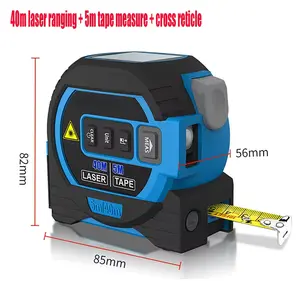 3 in 1 Laser Tape Measure Laser Distance Measuring Rangefinder Infrared High-Precision Digital Electronic Ruler Measuring Level XMSJ