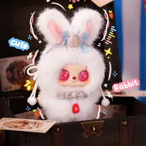 OK---PIPIZI-Fluffy Crit Squad Bunny Plush Dolls，Soft Furry Collectibles，Stuffed Animal