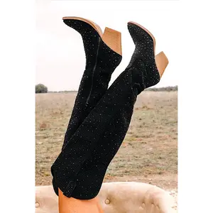 Knee high RhineStone Boots