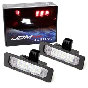 iJDMTOY 3W Full LED License Plate Light Kit For Ford 2011-14 Mustang, 2009-18 Flex, 2008-17 Focus, Powered by 18-SMD Xenon White LED Diodes