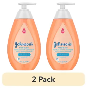 (2 Pack) Johnson'S Head-To-Toe Gentle Baby Moisture Wash & Shampoo, 13.6 Fl. Oz Johnson & Johnson