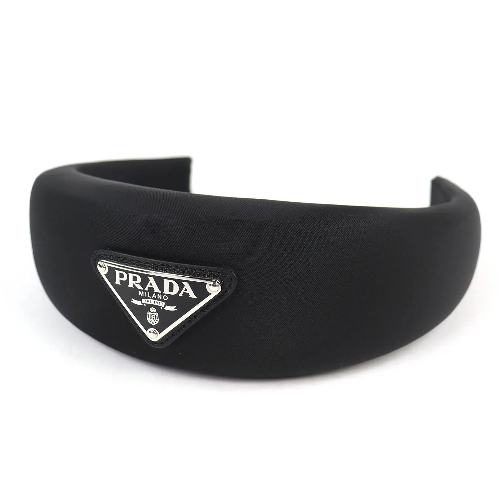 Pre-owned PRADA Nylon Small Leather Goods Triangle logo RE Headband