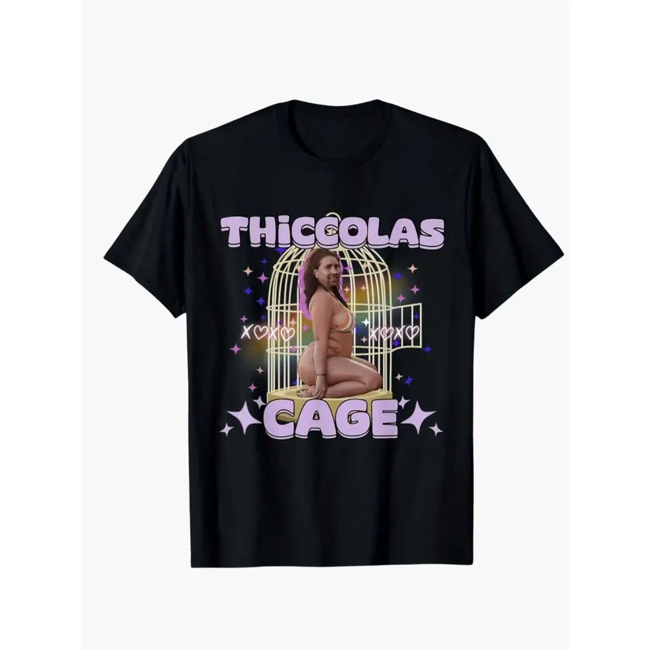 Unique Black Men'S T-Shirt Thiccolas Cage Stupid Meme T-Shirt Sweatshirt