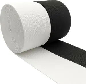 Elastic Band 2inch for Sewing 10 Yards 50mm Wide Flat Heavy Stretchy Elastic Yarn Straps Elastic Knit Band Spool for DIY Craft-Bedspread-Clothing-Pants  Band-Wigs-Skirts- DIY Projects (Mixed)