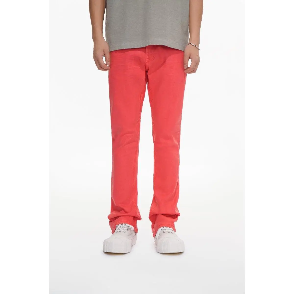 Mr.Stacked Coral Waxed Jean
