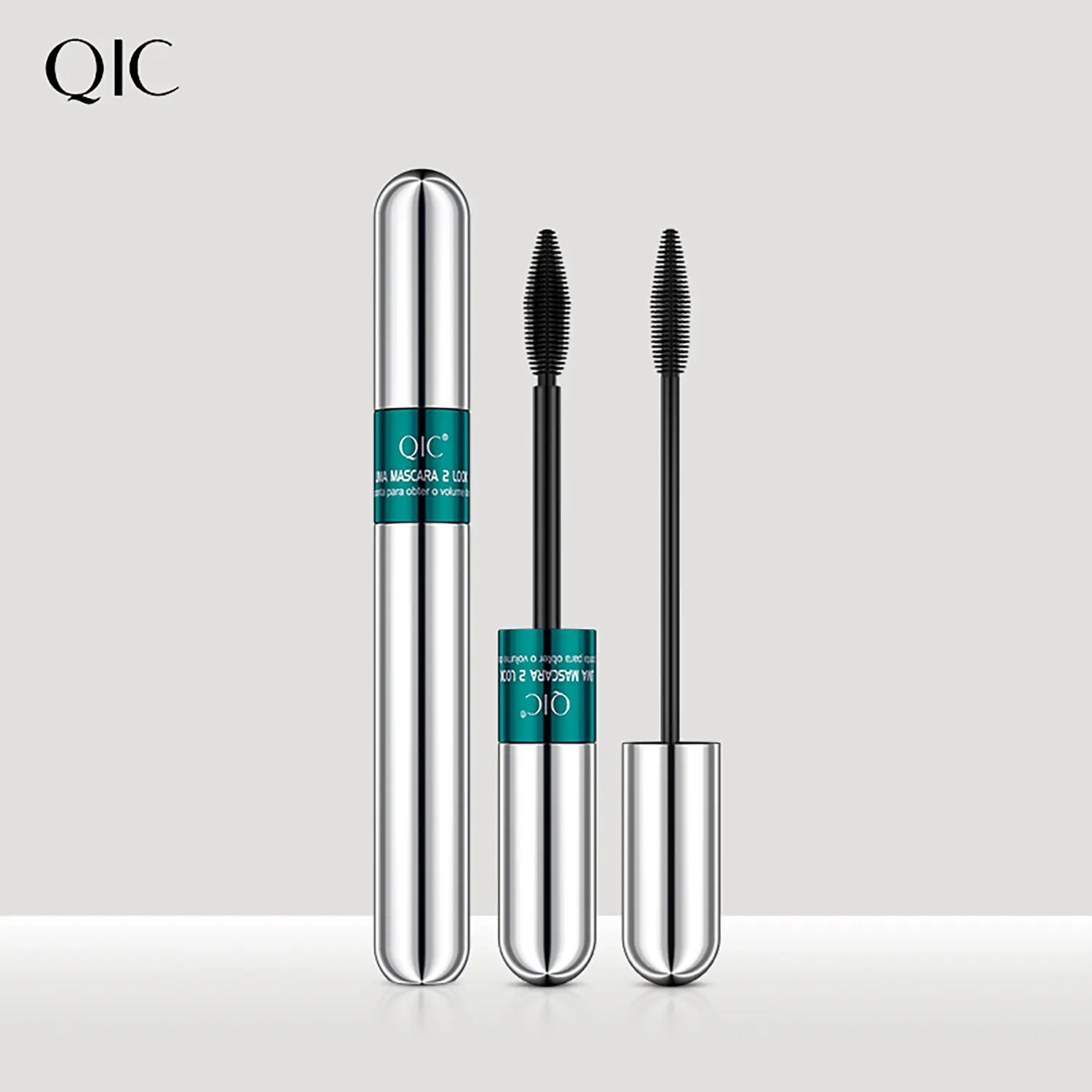 2-In-1 Qic Mascara, 5x Longer Washable Mascara, 4D Silk Fiber, Non-Caking, Long-Lasting Waterproof, Beauty Eye Makeup