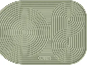 OutIn Silicone Coffee Mat, Foldable Waterproof, Drip Tray Mat For OutIn Products & Portable Coffee Makers 9.8’’ x6.7’’ (Green)