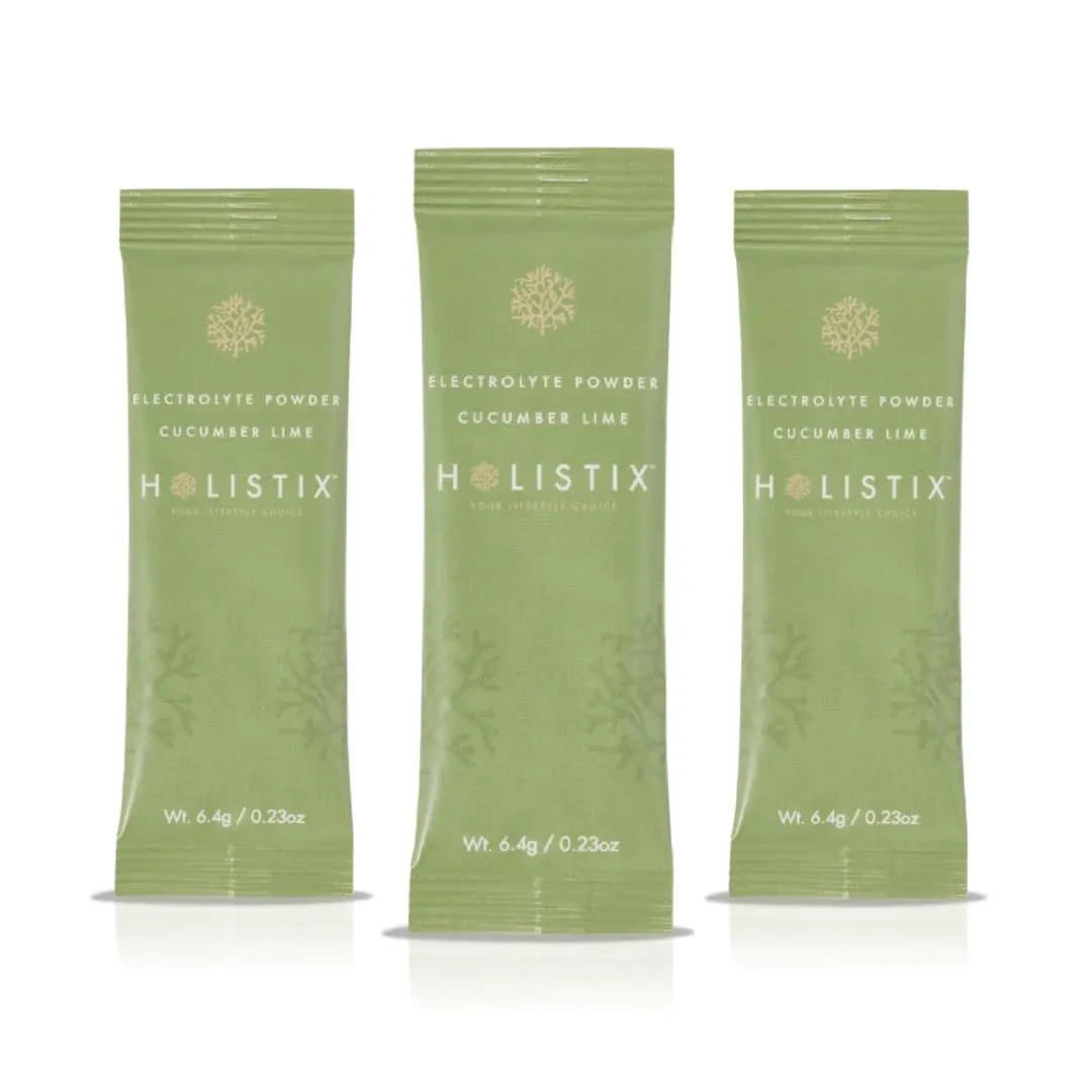 Holistix Electrolyte Powder: Zero Sugar Hydration | Enhanced with Icelandic Marine Algae | Natural Flavors | Keto & Paleo Friendly | 12 Stick Packs(Cucumber-Lime)