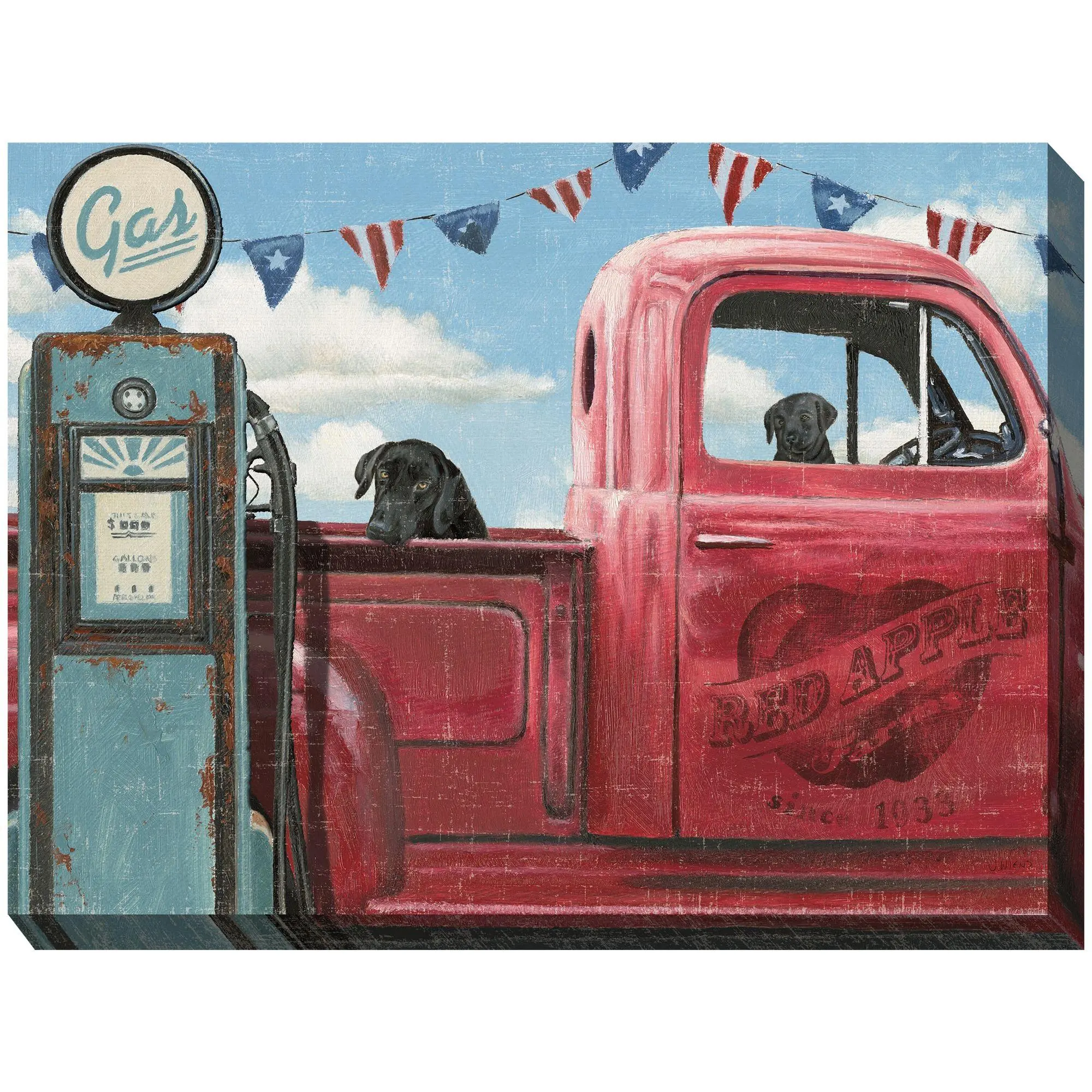 West of the Wind Outdoor Canvas Art Take A Ride40" x 30"