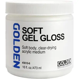 Soft Gel Gloss 16 fl. oz. Jar Professional Acrylic Gel Medium Transparent