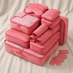 6 pieces  Lightweight Packing Cubes for Suitcases, Travel Luggage Packing Organizers, Essential Travel Accessories with Shoe/towel Laundry Bags, Travel Essentials