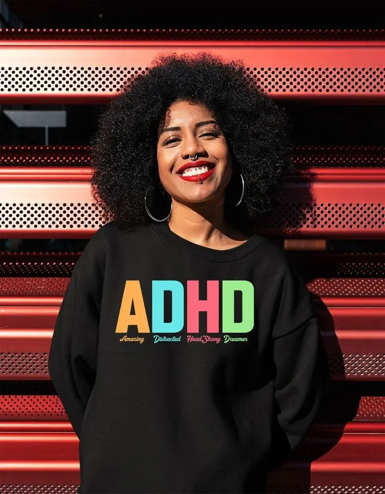[Sale off up to 50%] ADHD Sweatshirt,ADHD Shirt, Funny Adhd Shirt, Cool Adhd Shirt,Mental Health Shirt, adhd gifts, adhd mom dad, adhd friend