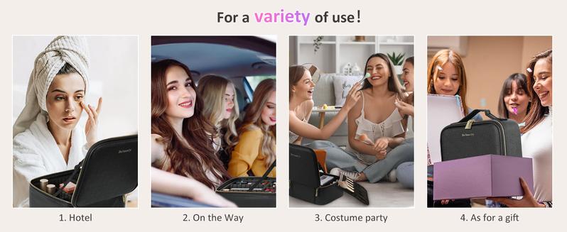 Behaesty Portable Makeup Bag with 3-Color LED Light Detachable Mirror 2000mAh USB Rechargeable Waterproof PU Leather Organizer Compact Travel Cosmetic Pouch Vanity Purse Zip TikTokShopBlackFriday Behaesty Portable Makeup Bag with 3-Color LED Light Detachable Mirror 2000mAh USB Rechargeable Waterproof PU Leather Organizer Compact Travel Cosmetic Pouch Vanity Purse Zip TikTokShopBlackFriday