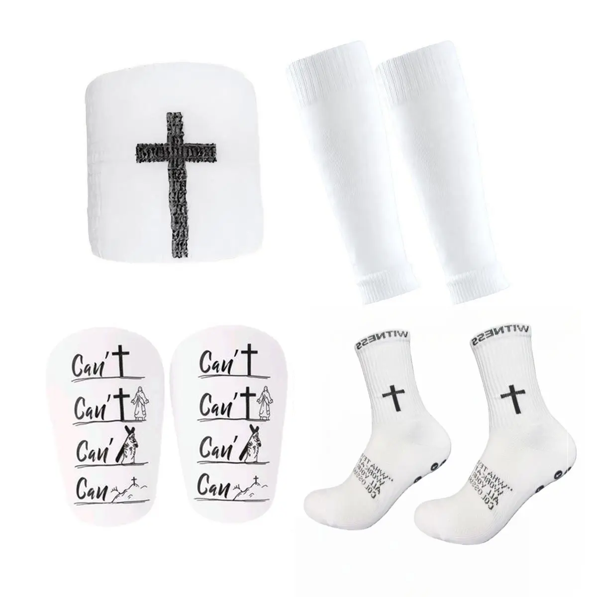 Sports Socks for Football Training, Durable, Non-Slip, Suitable for Running.Anti-slip Football Socks and Guard Set, Non-slip Soccer Socks with Shin Guards, Football Protective Set for Men & Women, Soccer Accessories White compression socks football, grip