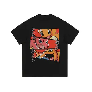 2026 New Unisex Crewneck Tee Everyday Comfort Shirt Charizard Retro Anime Graphic T-Shirt - Premium 100% Cotton Unisex Tee, Everyday Casual Wear, Great Anime Gift for Teens & Adults