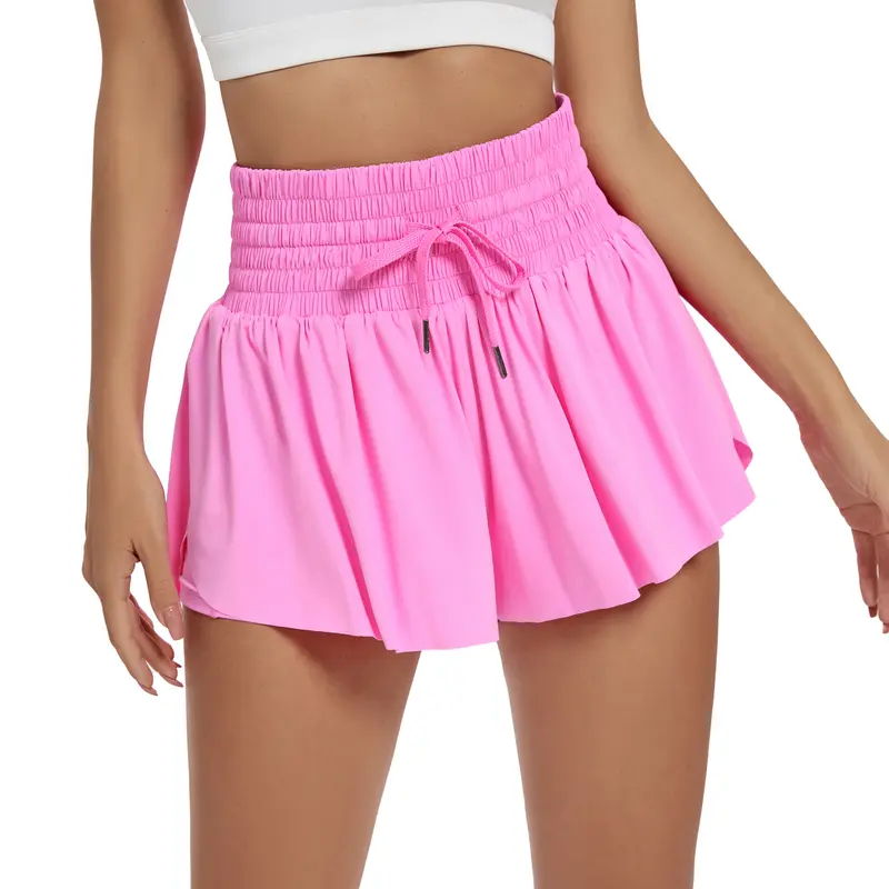 Blaosn Women's High-Waist Casual Sporty Skort - Activewear with Skirt-Style Flow, Built-in Athletic Shorts, Spandex Fabric, Pockets, Lightweight for Tennis Attire, Workout Skirts & Summer Wear