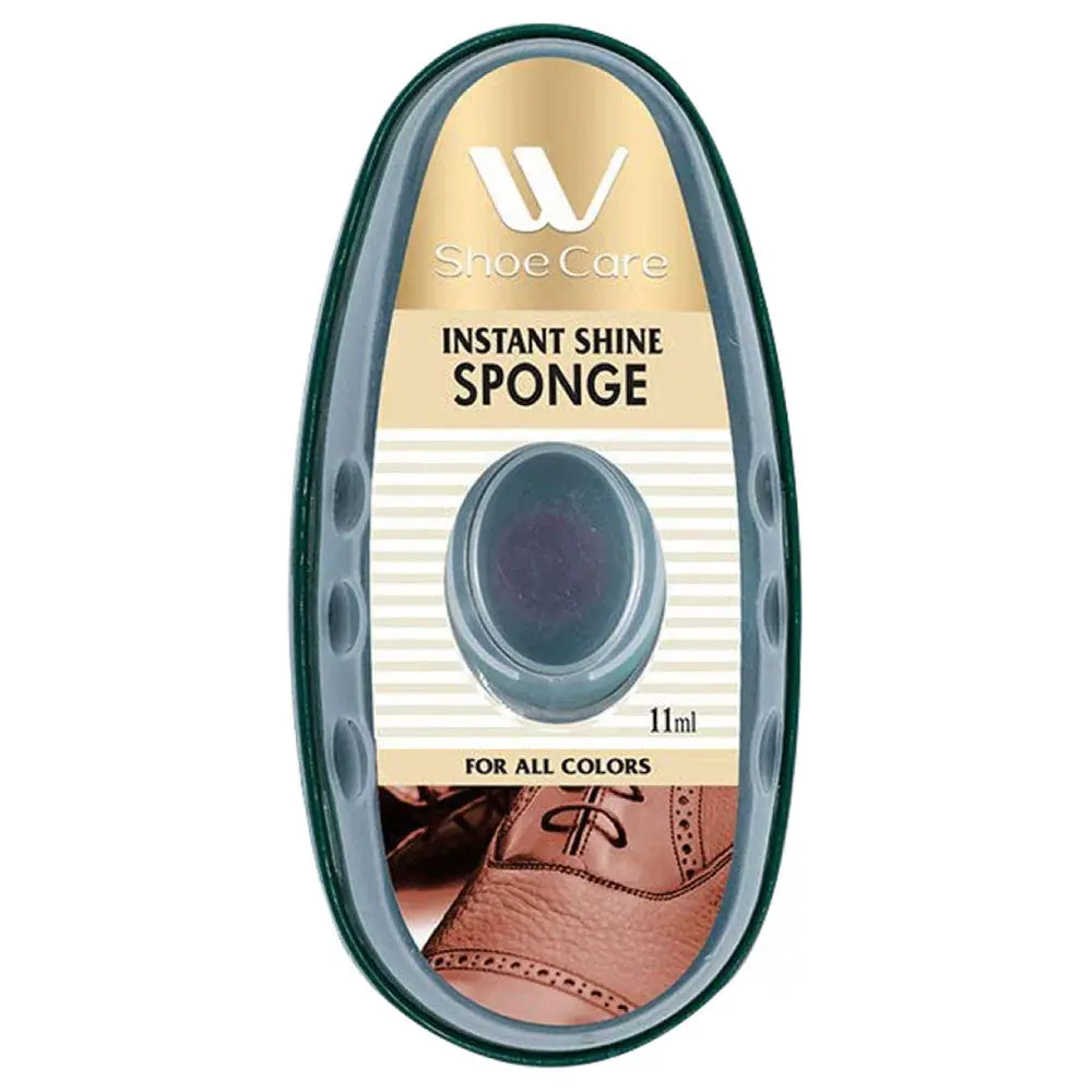 WBM Shoe Instant Shine Sponge – Neutral Color, Quick No-Buff Shoe Polisher, 0.37 oz