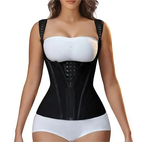 Women's Faja Body Shaper Vest - Breathable Athletic Activewear with Adjustable Straps, Minimalist Tummy Control for Postpartum & Gym, Secure-Fit Christmas Waist Trainer, Abdominal Trainer Belt Shapewear Top, Adjustable Corset for Work