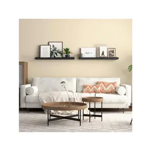 24 inch long floating shelf wall mounted, 2 sets of modern wall racks, bedroom, lip equipped daycare bookshelf, wall mounted wall rack, living room, bathroom, kitchen