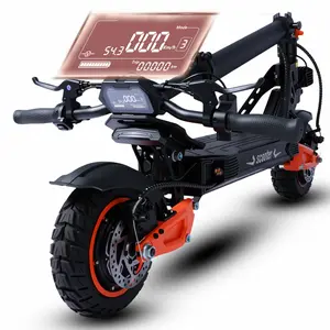 K11 Electric Scooter with 11-Inch Off-Road Tires 1200W Motor 65KM/H Max Speed 55km Range Foldable Dual Fold App Control IPX5 Waterproof