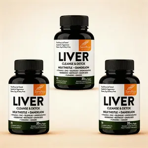 Sandhu's Milk Thistle Liver Support 3PCS 70 Capsules Each Daily Detox Cleanse Supplement for Liver Health Healthcare Edible Fitness Dietary