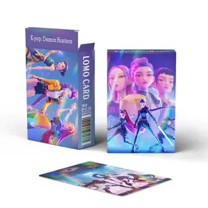 30 Pcs K-Pop Hunter Girl Group Lomo Cards, Holographic Cartoon Flashcards, Dual-Sided Second Generation Collectible Trading Cards, Illustrated Cards