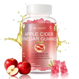 RE LIERRE Apple Cider Vinegar Gummies with Collagen Peptides, Hyaluronic Acid & Multivitamins - Supports Light Beige Health, Digestive Wellness, Joint Care & Energy Levels - Dietary Supplement for Daily Nourishment