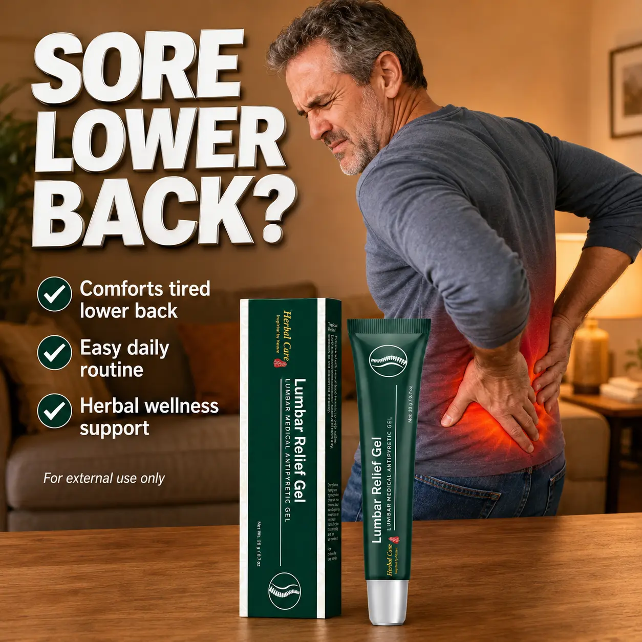 Waist therapy patch targets lower back pain caused by fatigue and cold exposure; alleviates pulling pain at the waist during turning and bending; gently nourishes damaged lumbar muscles; effectively improves recurrent waist pain and limited mobility resul