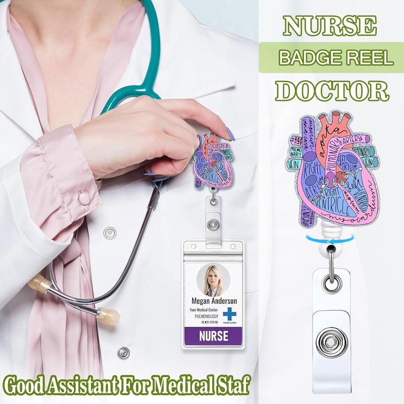 2PCS Funny Turtle Nurse Badge Reel, Cute Work Badge Holder with Retractable Clip, Pediatric Badge Buddy, Nursing Student RN LPN CNA MA Medical Worker Teacher Doctor ID Name Badge Clip Accessories