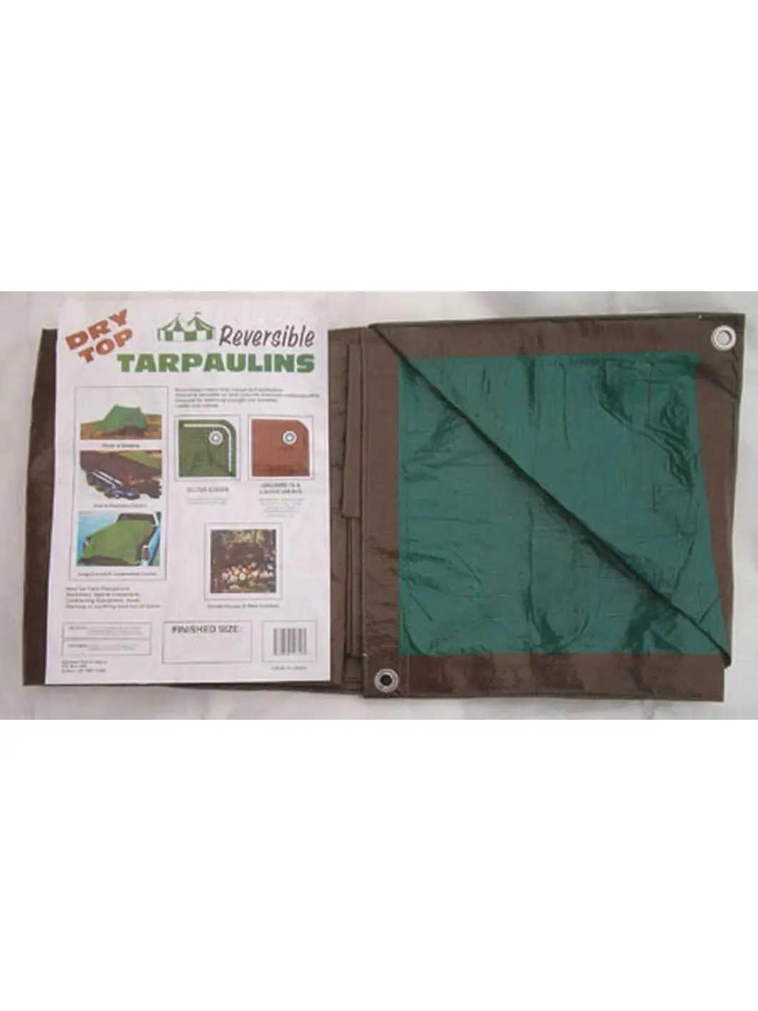 212 MAIN Heavy Duty Reversible Polyethylene Tarp, 20' x 30' Weatherproof Outdoor Cover with Rust-Resistant Grommets, Brown and Green, 2.9Oz Per Square Yard