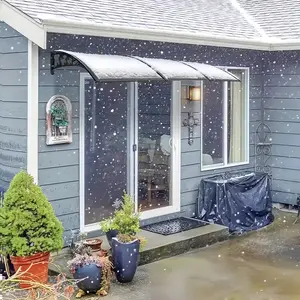 Awning for Door & Window,120x38 inch,Polycarbonate Cover,UV,Rain,Snow Protection for House,Porch,Patio,Deck