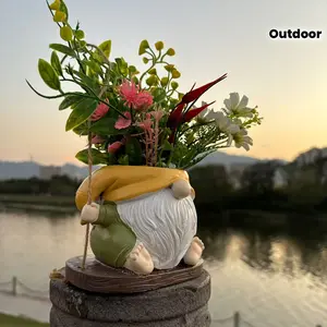 A modern resin dwarf hanging chair hanging flowerpot-cylindrical cactus flowerpot, for indoor/outdoor use, balcony garden decoration, ideal gift for Mother's Day and Christmas.