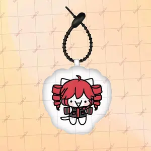 NEW Anime Kasane Teto Student Plushie Pendant Backpack Keychains Cosplay Car Keyring Plush Squeak Pendant Girl Birthday Gift