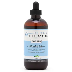 Ultra Silver Colloidal Silver | 500 PPM, 8 Oz (236mL) | Mineral Supplement | True Colloidal Silver - with Dropper
